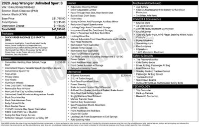 2020 Jeep Wrangler Unlimited Sport S