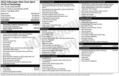 2022 Volkswagen Atlas Cross Sport 3.6L V6 SE w/Technology