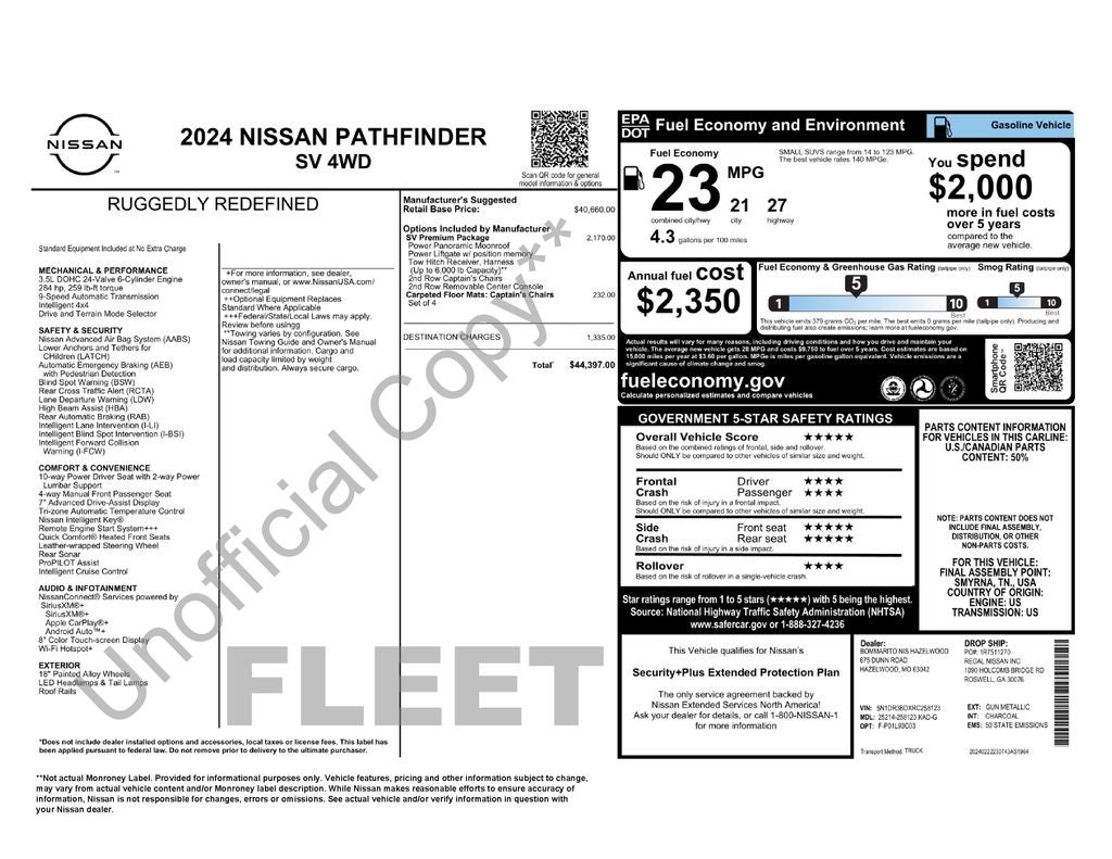 2024 Nissan Pathfinder SV