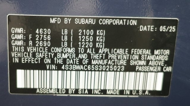 2025 Subaru Legacy Premium