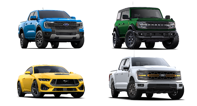 Ford Ranger, Bronco, Mustang and F-150